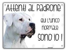 Cartello cane Dogo Argentino