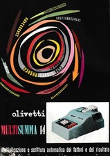 PUBBLICITA' 1948 OLIVETTI MULTISUMMA 14 SCRITTURA AUTOMATICA FATTORI RISULTATO