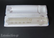 siringa graduata 100ml vetro temperato pluriuso att. luer laboratorio stampanti