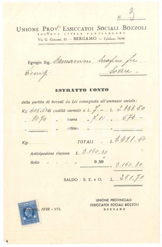 1938 bergamo unione prov - 1938,
