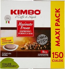 Kimbo Macinato Fresco Espresso Formula Bar 150 Cialde Compostabili