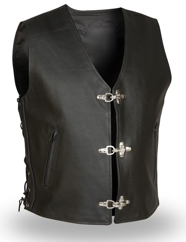 Gilet pelle cappotto moto - in,
