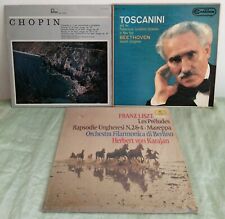 Lotto vinili: 3 LP dischi 33 giri musica classica TOSCANINI CHOPIN LISZT