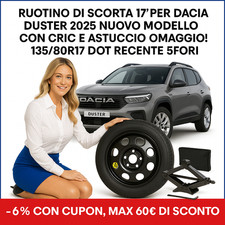 ? Ruotino di Scorta 17 Pollici per Dacia Duster 2025 Cric Astuccio 135/80 r17?