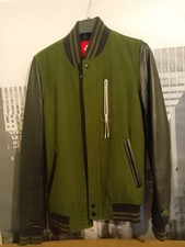 Giacca Uomo Nike Destroyer Varsity Nero Verde Pelle XS Extra Small 545942-327