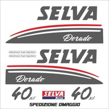 Adesivi Motore Marino Fuoribordo Selva 40 cv XS Dorado stampato e plastificato