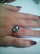 ANELLO CON TOPAZIO AZZURRO
