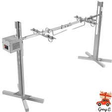 Girarrosto Elettrico 15W Motore Girarrosto BBQ 53'' Picnic Esterno Maiale Pollo Grill