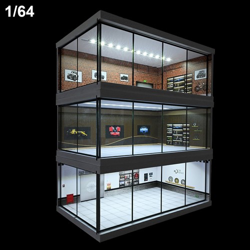 Diorama auto showroom - diorama, 1:64