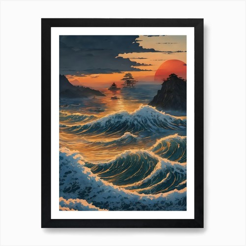 Stampa artistica tramonto sul
