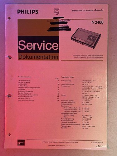Philips manuale servizio - philips, di