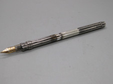 Antica penna e matita 1800 Mabie Todd Fairchild oro 14k nip argento sterling dip