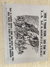 volantino propagando la marsigliese epoca collezione