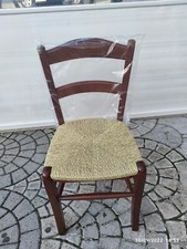 Sedia Ristorante Casa  Marocco In Legno Di Faggio E Paglia Italiana