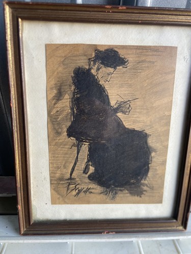 Disegno antico firmato - firmato, p