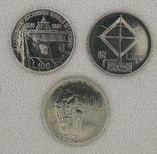 3 MONETE 100 LIRE