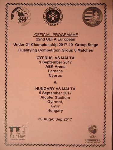 Programma 2017 u21 - u21, cipro