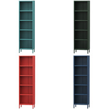 Libreria da Parete in Metallo | Mobile Libreria Industriale con 4 Ripiani