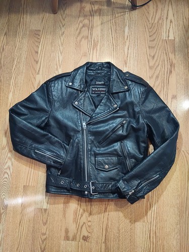 Giacca moto biker pelle wilson - moto,