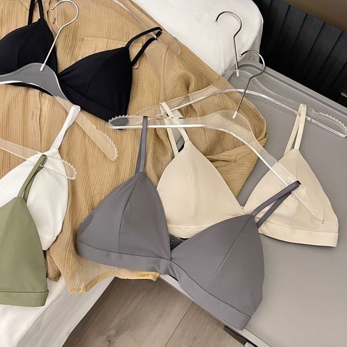 Triangular cup ice silk bra - cup,