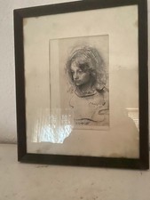 Quadro di Bambina , Firmato