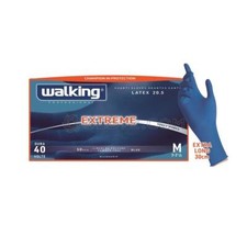 GUANTI MONOUSO LATTICE PESANTE 20G WALKING EXTREME BLU 50 PZ SENZA POLVERE