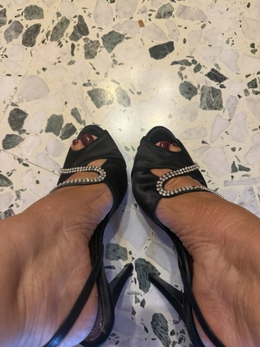 Sandali donna neri strass