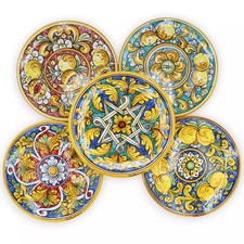 Piatto ornamentale in ceramica Caltagirone - Ø 25 cm ca. (1Unità) con diverse op