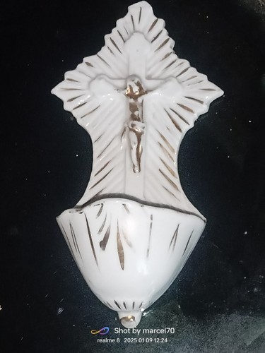 Antica acquasantiera ceramica - antica,