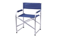 Sedia Regista Campeggio O Mare Blu In Alluminio 24mm Seduta In Oxford
