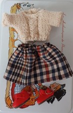 Maglioncino, gonna e scarpine coordinate per bambole mini Furga Lisa e Lucia & C
