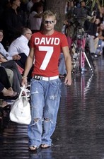 Jeans Dolce&Gabbana Black Label Runway BECKHAM 7 logo placca 46 IT 34 US MadeInIT