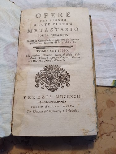 Libro antico opere dell - opere, dell'abate