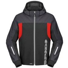 Giacca in Tessuto Spidi Hoodie H2Out 2 Nero Antracite Rosso Fluo
