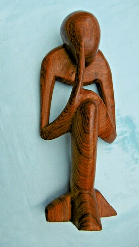 Pensatore scultura legno - il,