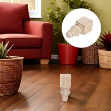  Gambe per tavolo rotonde non finite, piedino per divano in legno tornito da