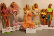 Vtg 80's Era 6pc Barbie Dolls