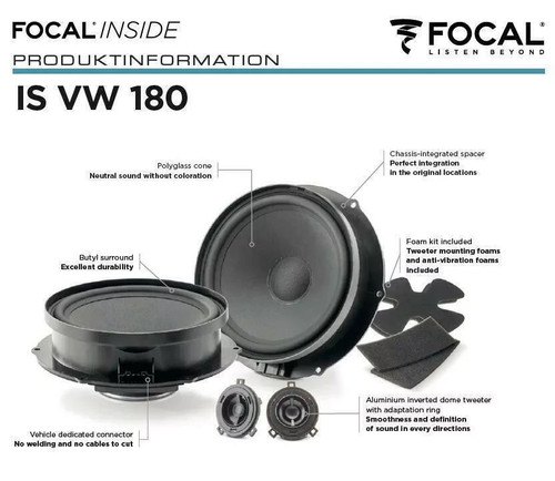 Focal vw180 kit vie - vw180, per