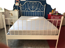 Letto alla francese in ferro battuto bianco