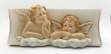 Quadretto Angeli Putti Michelangelo in ceramica Angioletti 10,5cm bomboniera