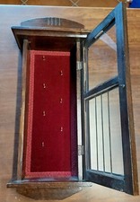 Sportello Portachiavi da Appendere In Legno Con Vetri e Chiusura