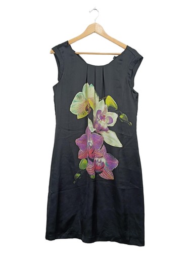 Comma tubino donna - nero, fiori