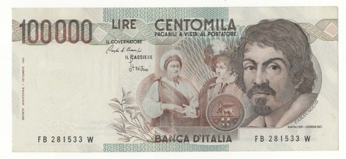 100000 lire caravaggio - , i°