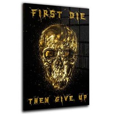 Quadro moderno stampa su tela Pop Art moderno motivazionale teschio Abstract can