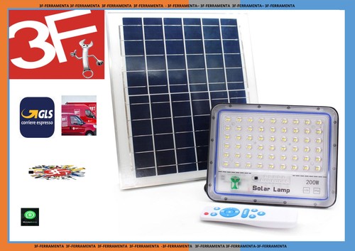 Faro led esterno con pannello - con,