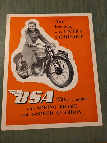 Prospectus bsa 250 ohv model - 250,