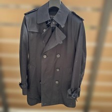 Trench coat doppiopetto nero