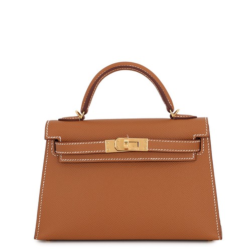 Hermes mini kelly epsom oro - kelly, 2