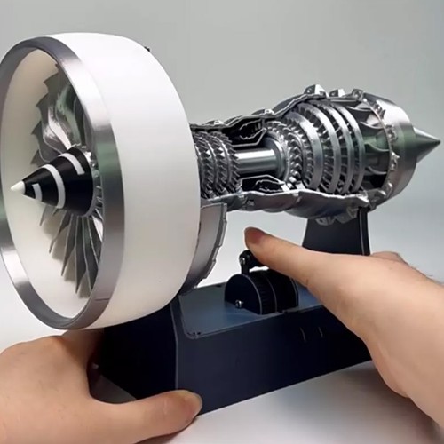 Motore turbofan lame argento - motore,