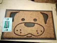 maiuguali zerbino in fibra cocco sagomato cane con fondo in gomma vulcanizzata